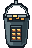 The raven's hoard bucket filled with scrap